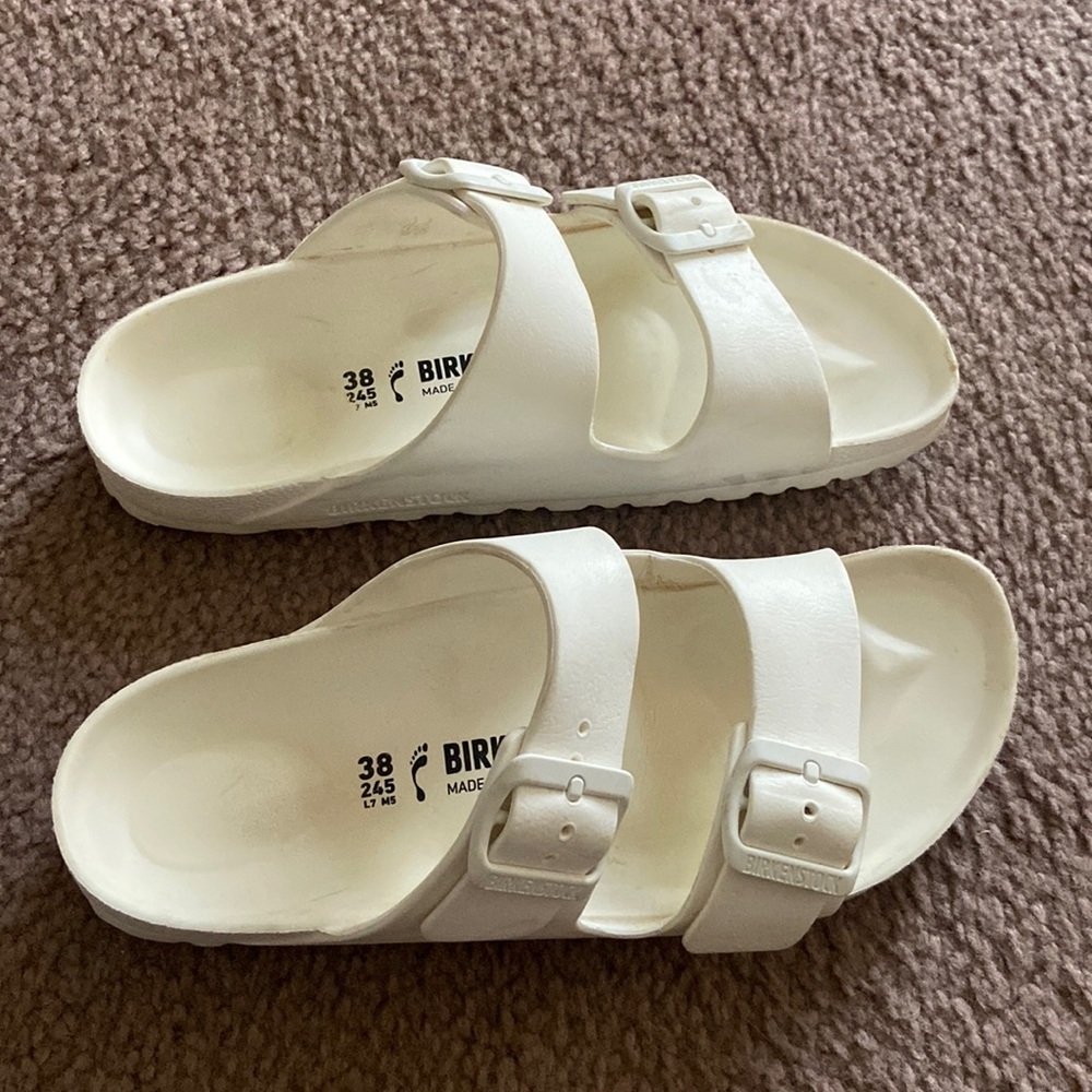 White Birkenstock Women's Arizona Essentials EVA Sandals